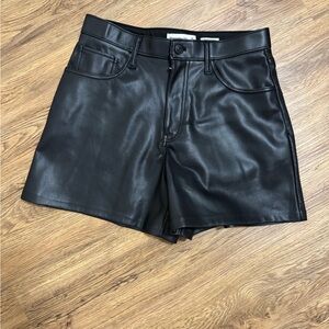 NWOT Abercrombie & Fitch Vegan Leather Dad Shorts